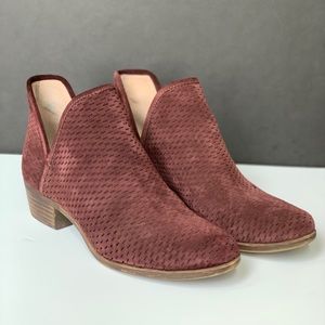 Lucky Brand Burgundy Suede Boots